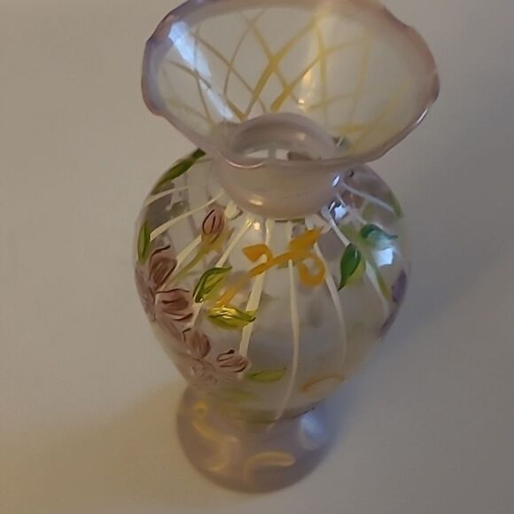 Tracy Porter Floral Painted Glass Vase - Picture 2 of 6